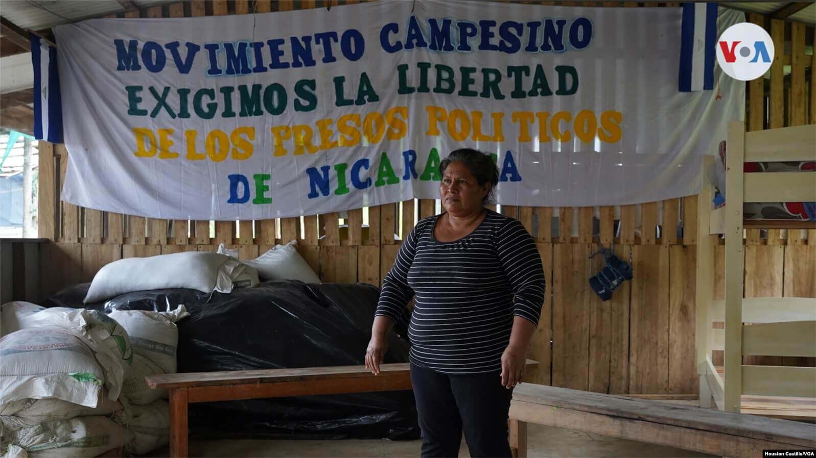Francisca Ramírez, líder campesina exiliada en Costa Rica. Foto Houston Castillo, VOA FotoHouston Castillo/VOA