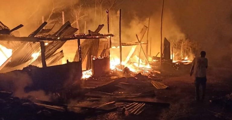 cinco casas se incedian totalmente en rio blanco matagalpa