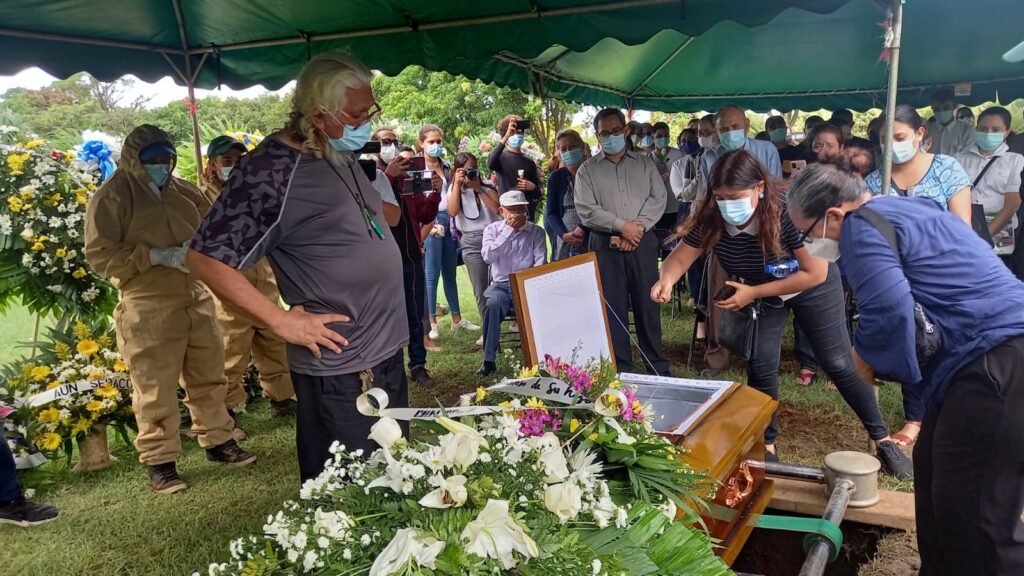 Funerales de doña Heydi Meza, madre de Max Jerez, el pasado 18 de septiembre.