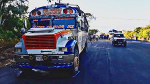 Bus que cubre la ruta Managua - Puerto Cabezas, con número de placa RN 97 y conducido por Axel Sotelo, de 37 años de edad.