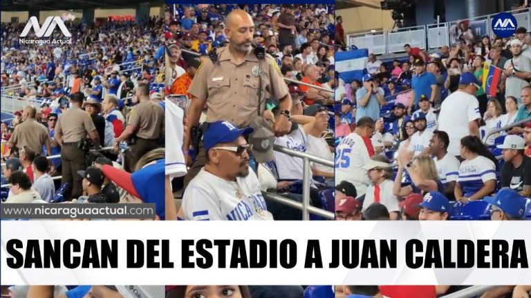 Caldera fue expulsado del estadio de béisbol en Miami /Nicaragua Actual
