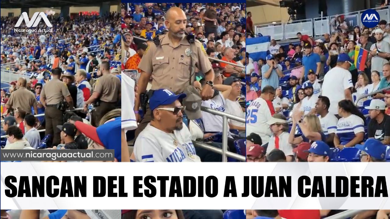 Caldera fue expulsado del estadio de béisbol en Miami /Nicaragua Actual