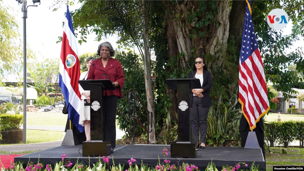 Linda Thomas Greenfield, embajadora de los Estados Unidos ante la ONU durante su visita a Costa Rica en marzo de 2023.