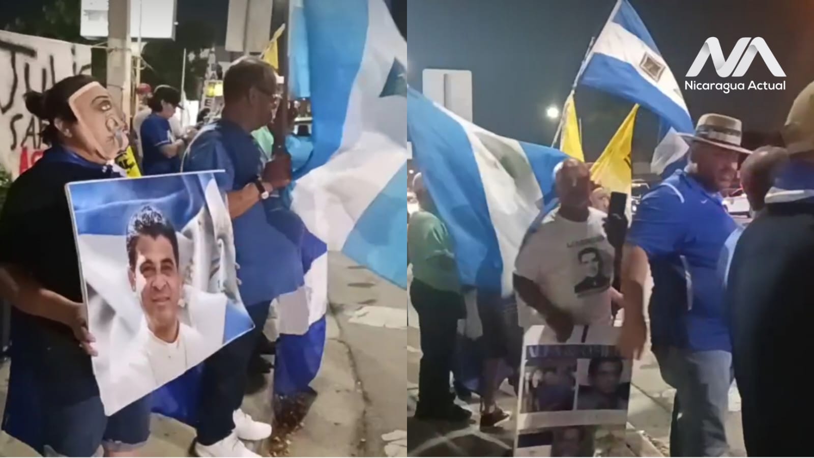 Protesta en Miami contra paramilitares que integran Selección de Beisbol de Nicaragua