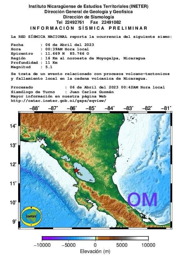 reporte del sismo