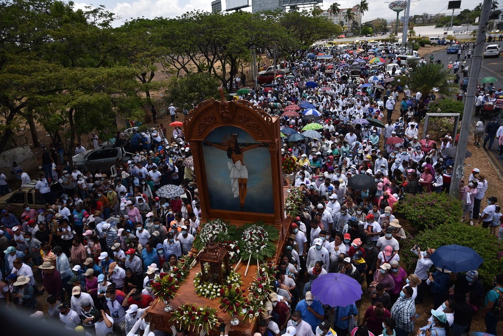 procesiones de semana santa en nicaragua fueron prohibidas por la dictadura sandinista foto tomada de el mercurio