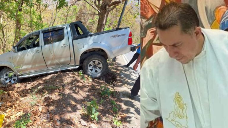 Sacerdote de Madriz sufre accidente de tránsito. Foto collage: NA