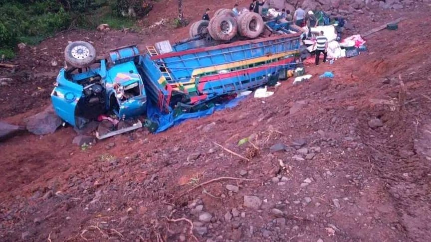 Accidente de camión deja dos fallecidos en Bocana de Paiwas. Foto: redes sociales