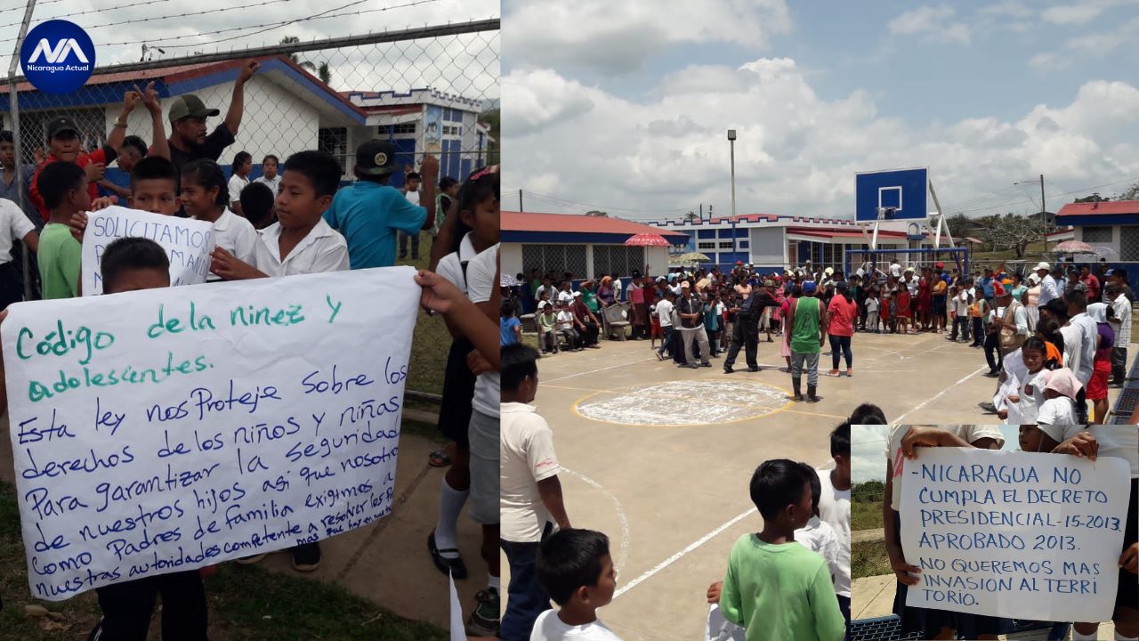 comunitarios de Musawás protestan en contra de la violación a los derechos del pueblo indigena y afrodescendiente