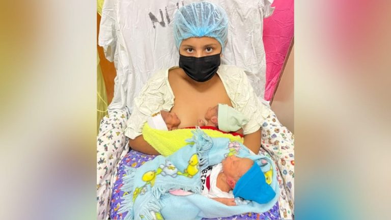 Joven madre da a luz a trillizos en Jinotepe