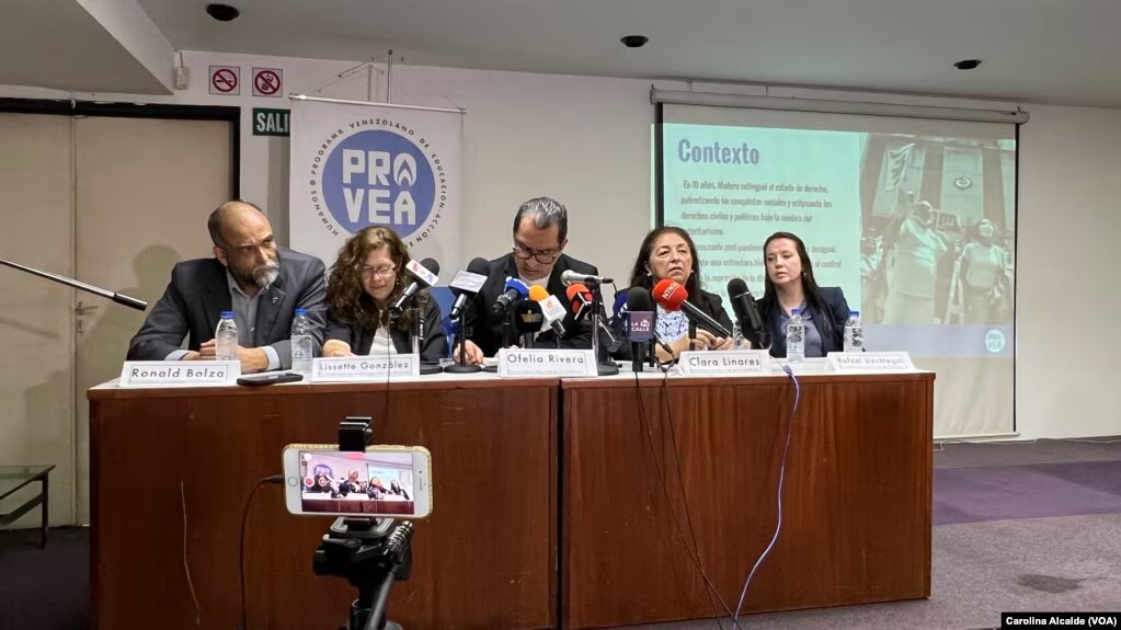 Presentación del informe sobre la situación de los DDHH en Venezuela de la organización Provea, el martes 9 de mayo de 2023 en Caracas.