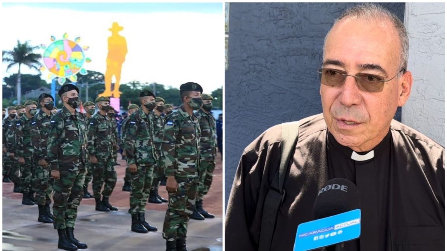 Padre Edwin Román critica fuertemente al Ejército de Nicaragua por dejarse manosear