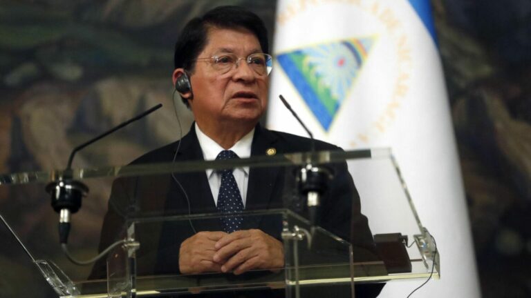 Canciller Denis Moncada pide suspensión de sanciones en Cumbre UE-CELAC