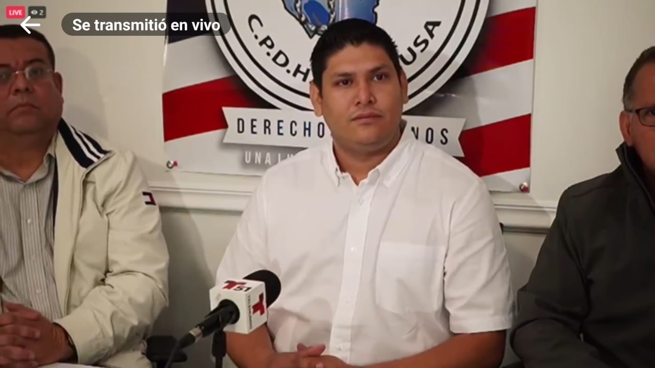 Marcos Medina habla de su situación de destierro en Estados Unidos. Foto captura.