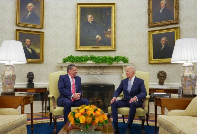 Joe Biden y Rodrigo Chaves se reunen en Washington