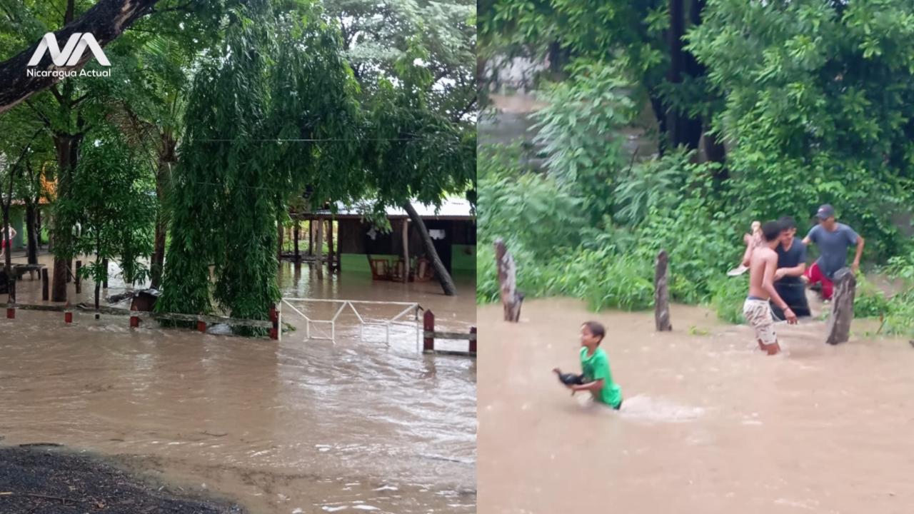 Tormenta tropical provoca Desbordes de ríos en Nicaragua por fuertes lluvias. Foto: NA. Rosario Murillo
