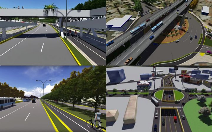 Ampliación de Pista Juan Pablo II, en Managua. Foto: cortesía.