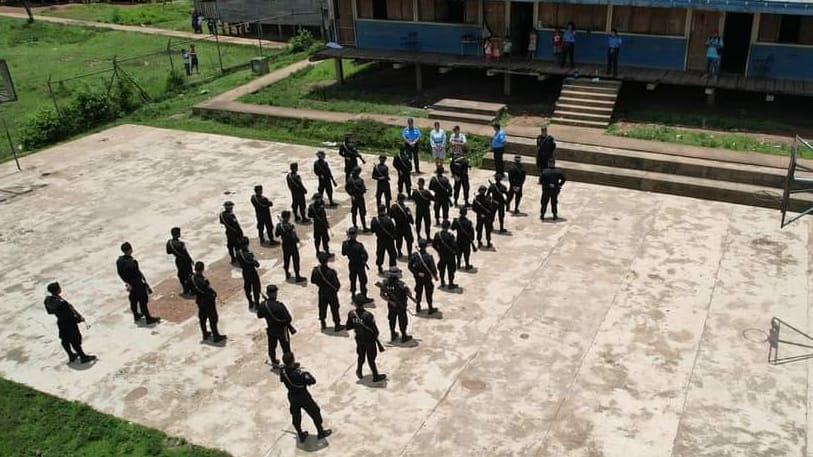 Dictadura moviliza a 40 efectivos de la Policía Nacional en la comunidad Musawás, denuncian comunitarios indígenas. Foto: oficialista.
