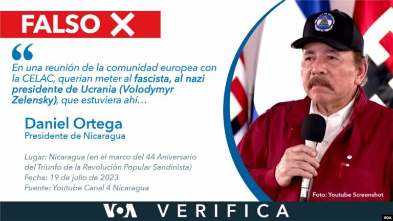 El presidente de Nicaragua, de acuerdo con historiadores consultados, replica sin sustento el discurso del gobierno de Rusia. Zenlensky de Ucrania