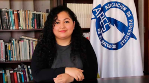 Angélica Cárcamo, presidenta de la Asociación de Periodistas de El Salvador (APES). Cortesía