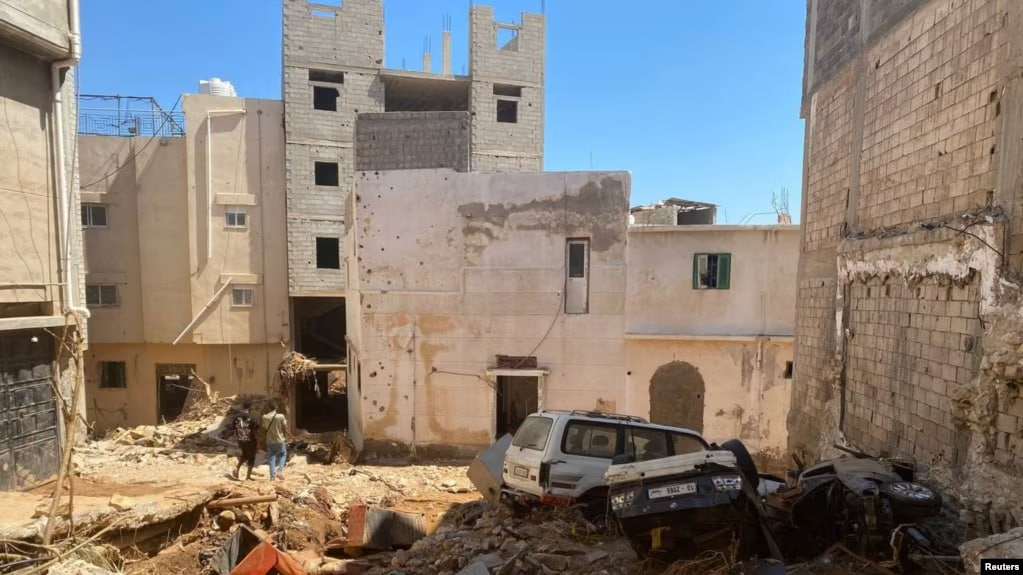 Una vista de los estragos causados por inundaciones en la ciudad de Derna, Libia, el 15 de septiembre de 2023.