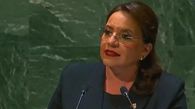 Xiomara Castro en la ONU pide "eliminar" sanciones contra Daniel Ortega. Foto: Cortesía.
