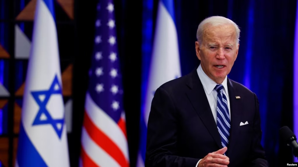 Joe Biden viajó a Israel para mostrar su apoyo Foto VOA