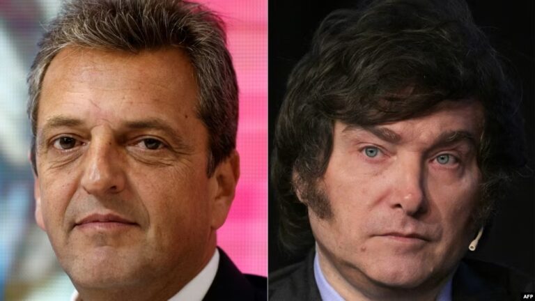Milei y Massa van a segunda vuelta electoral en argentina Foto VOA