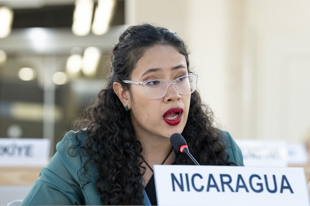Representante de la dictadura de Nicaragua en la ONU, Rosalía Concepción Bohórquez Palacios Foto Nicaragua Actual