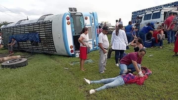 Accidente de bus en Matagalpa.