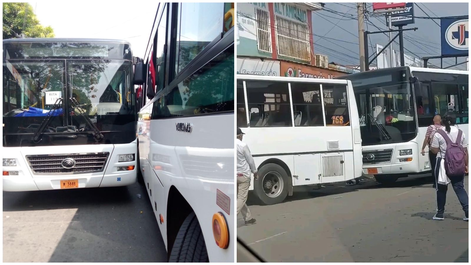 buses chinos en accidente de tránsito Foto Nicaragua Actual