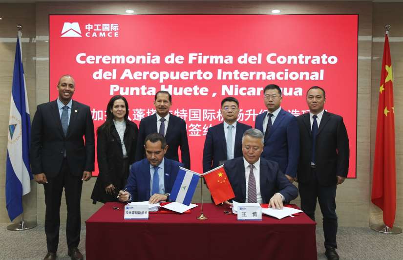 dictadura firma acuerdo con china para ampliar el aeropuerto Punta Huete que fue utilizado como base militar Foto Prensa Oficialista