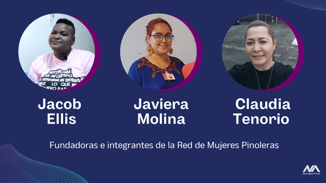 De izquierda a derecha; Jacob Ellis, Javiera Molina y Claudia Tenorio, fundadoras e integrante de la Red de Mujeres Pinoleras, que desarrolla emprendimientos desde el exilio.