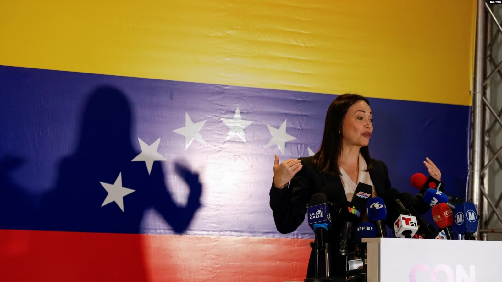 Maria Corina Machado, ganadora de la primaria presidencial de la oposición venezolana.