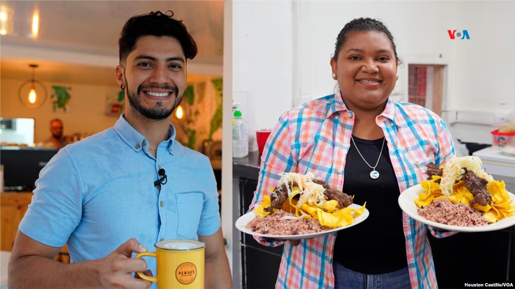 A la izquierda Roberto Martínez, propietario de una cafetería en Costa Rica y a la derecha Eveling Morales, propietaria de Eve´s Gourmet.