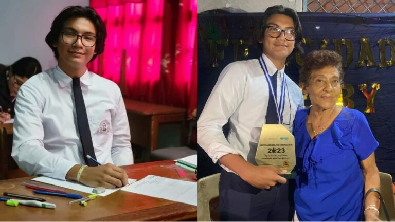 Jeiby Antonio Bonilla González triunfa como uno de los mejores estudiantes del país Foto Nicaragua Actual