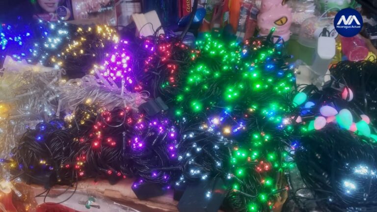 Mercado de Granada ya ofrece venta de adornos navideños. Foto: NA