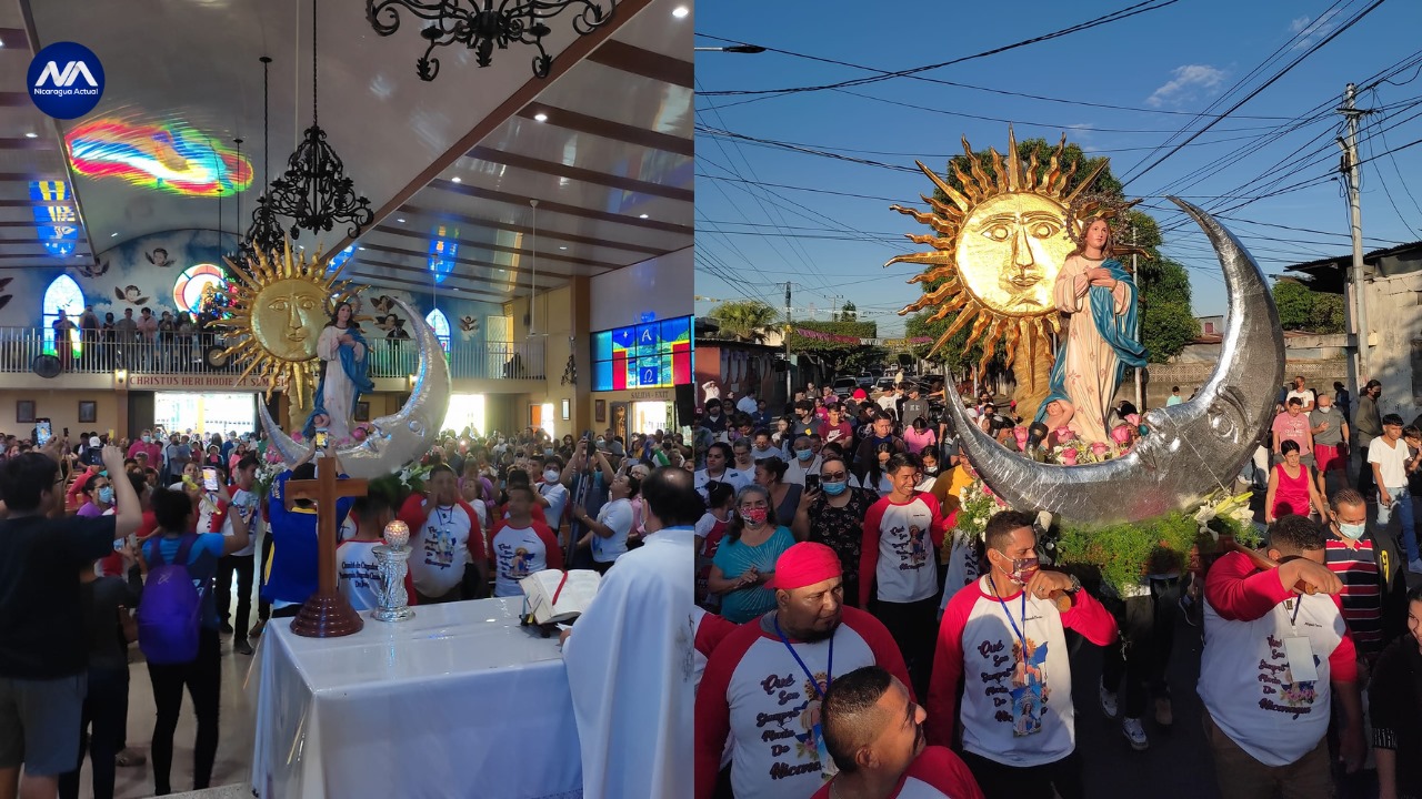 dictadura niega recorridos procesionales en honor a la Purísima en Monseñor Lezcano Foto Nicaragua Actua
