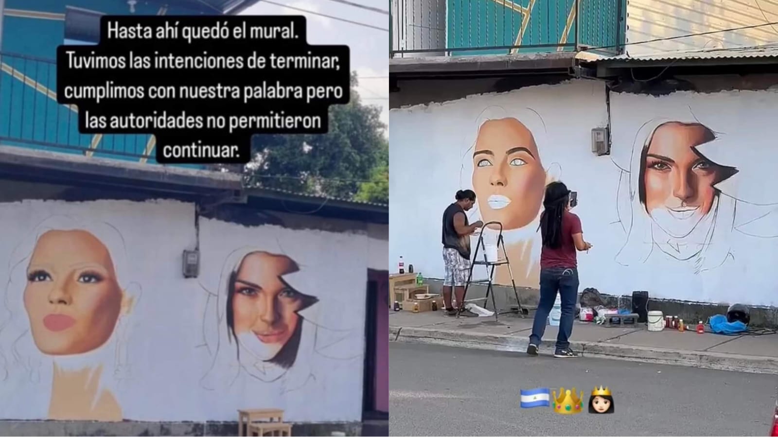 La dictadura prohibe la creación de un mural artístico en honor a Sheynnis Palacios, Miss Universo 2023.
