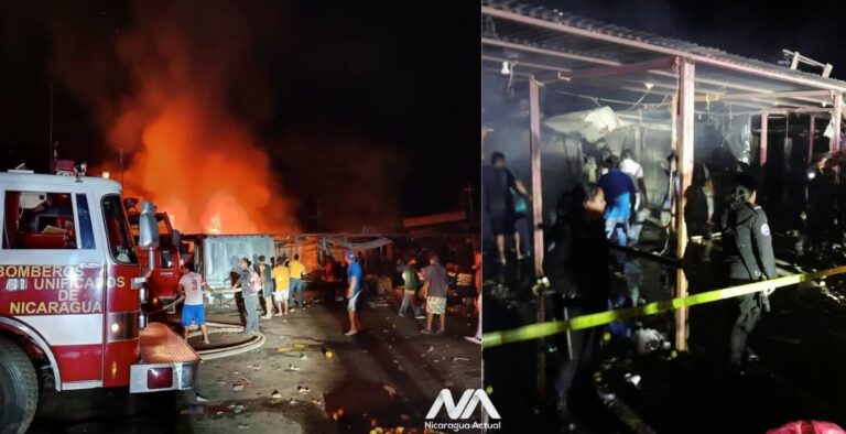 Mercado de masaya se incendia