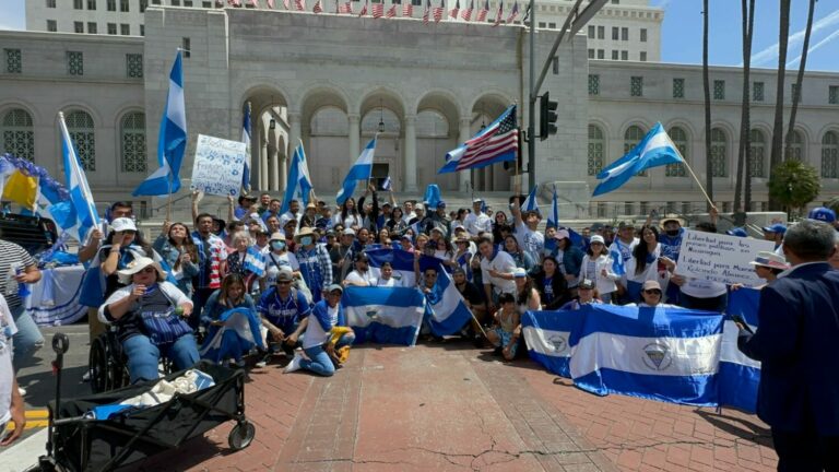 nicaragüenses en Los Ángeles convocan a marcha pro dd.hh. Foto Nicaragua Actual