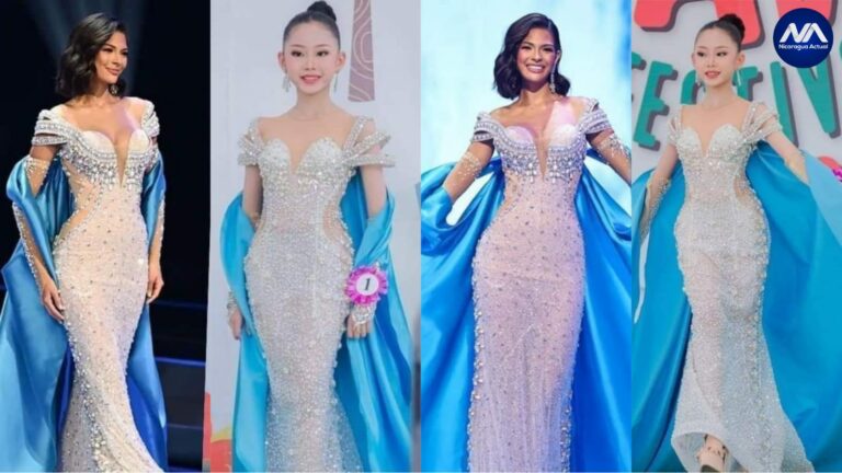 Una niña tailandesa modeló el vestido de Sheynnis Palacios, mismo que lució en la final de Miss Universo 2023.