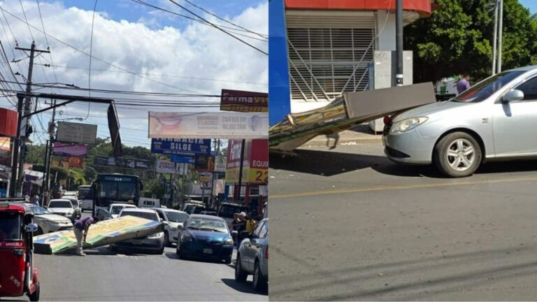 rótulos caídos Foto Nicaragua Actual