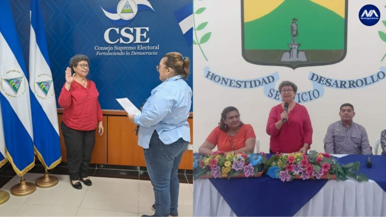 Dictadura orteguista juramenta a nueva alcaldesa de Ciudad Sandino. Foto: NA.