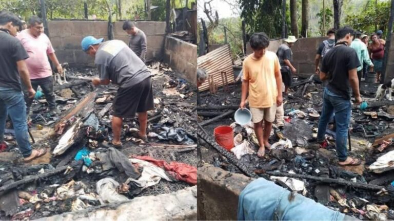 Familia pierde su casa por voraz incendio en Masatepe.
