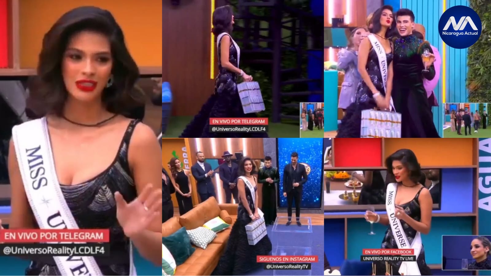 Miss Universo Sheynnis Palacios entra a la Casa de los Famosos como invitada especial. Foto: NA.