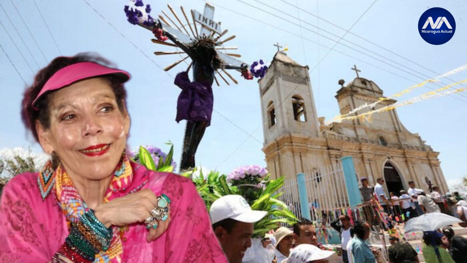 Rosario Murillo promueve "celebraciones tradicionales" de la iglesia católica mientras encarcela a sacerdotes. Foto: NA.