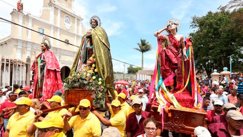 Tope de Santos en Diriamba en honor a San Sebastián.