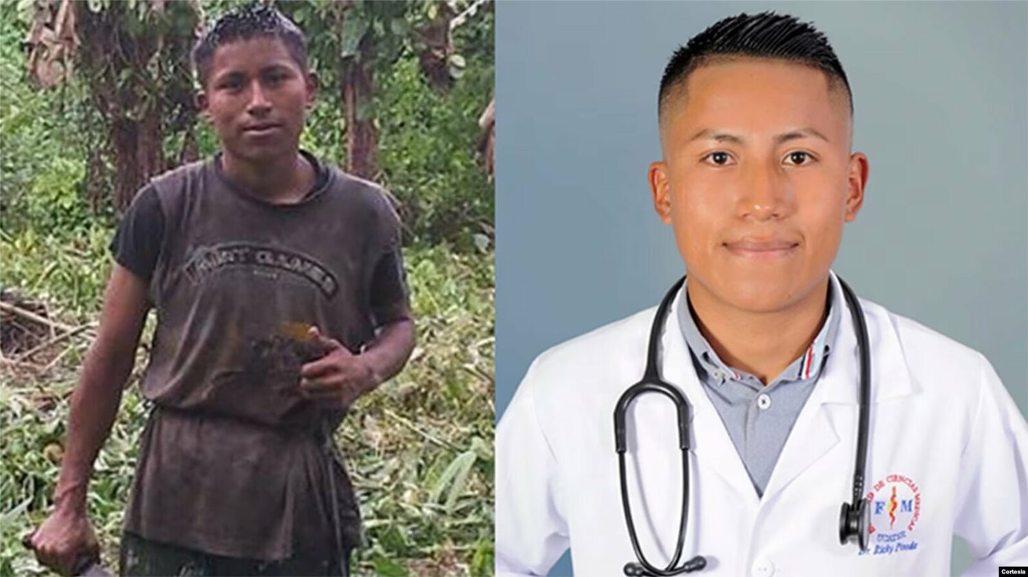 El joven Ricky Pineda, descendiente del pueblo indígena Mayangna, quiso primero ser sacerdote, pero luego decidió estudiar y ejercer como médico. FotoCortesia