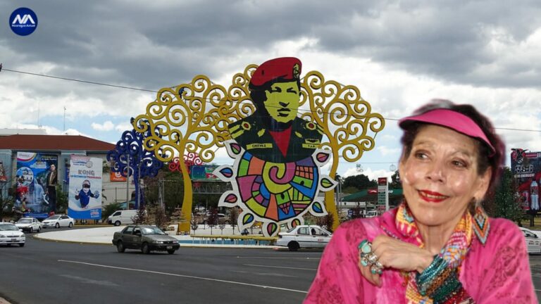 Rosario Murillo asegura que rotonda Hugo Chávez tiene "poderes". Foto: NA.